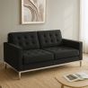 Buy 2 seats Sofa Kanel - Fabric Black 13241 - prices